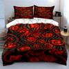 Red Swirling Cloud Patterns. Bedding Sets Duvet Cover Sets Duvet Covers Pillowcases(1*Duvet Cover 2*Pillowcases Without Duvet Insert)