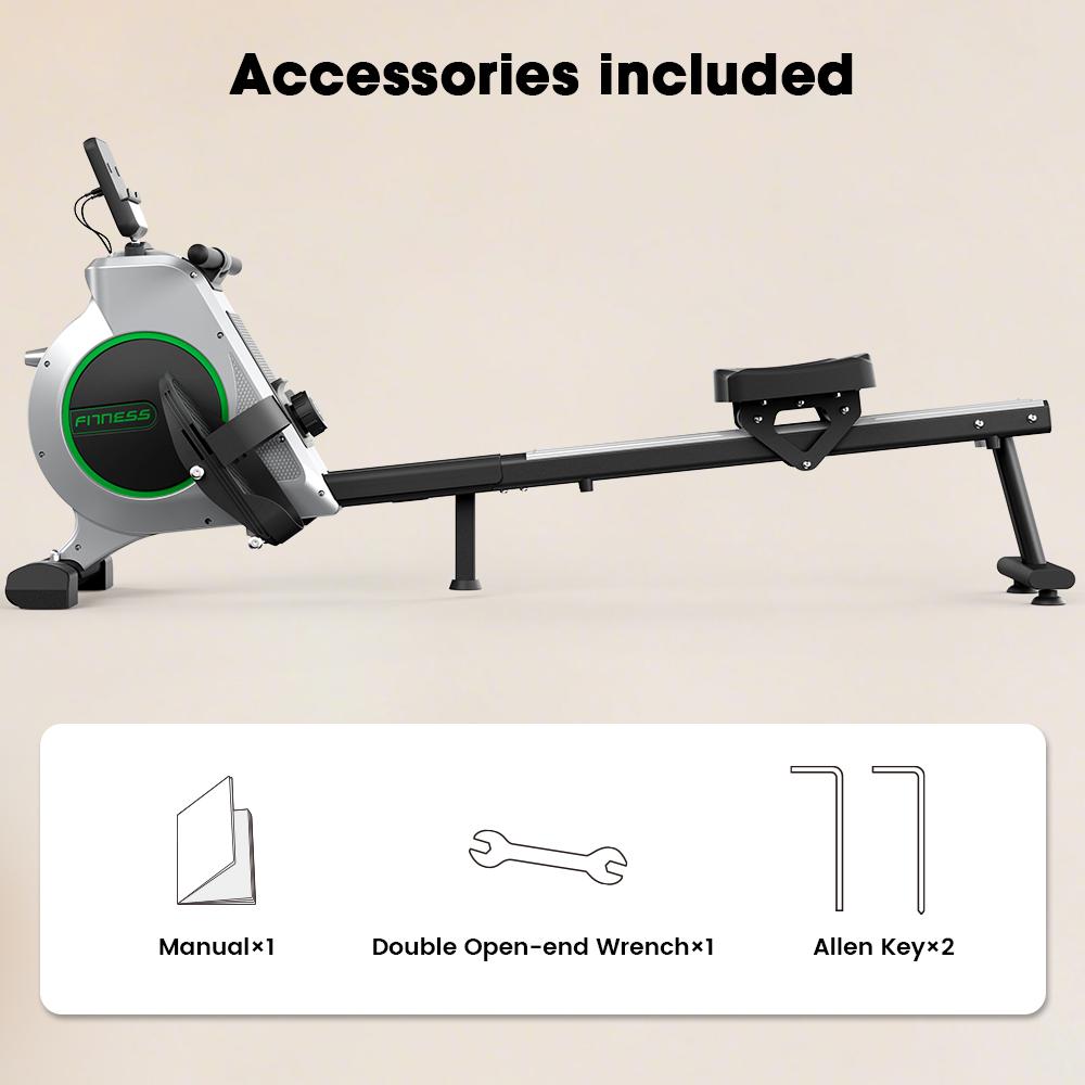 Rowing Machine,16-Level Resistance,With Digital Display,XL Soft Seat,Indoor Silent Rowing Machine Black QK530