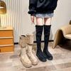 Women's Plus Size Over-the-Knee Slimming Knight Boots - Thick-Soled, Large Calf, Autumn/Winter