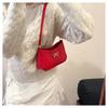 Women's Faux Leather Bowknot Shoulder Bag, Zipper Closure Simple Commuter Crossbody Purse, Ins Style Fashion Handbag
