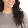 Swarovski Heroism Series Triangle Splicing Rose Gold Necklace Women Necklace 5528935