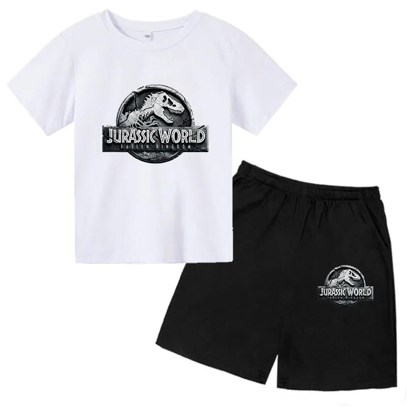 

Summer Short Sleeve T Shirt +shorts 2 Piece Set Children Clothes Luxury Brand Print Sport Casual Fashion Boy Girl Kid Tracksuit 110