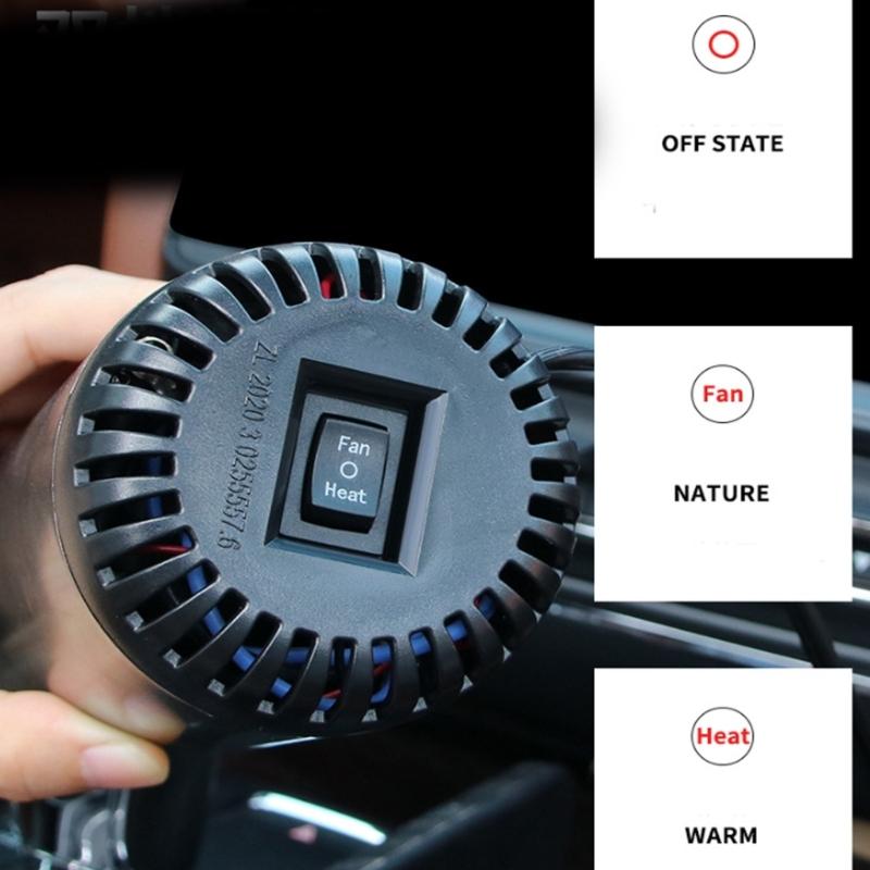 Windshield Fast Heating Defroster Portable Heater Fan Demister Heating Dryer Suction Cup Heater Fan Defogger