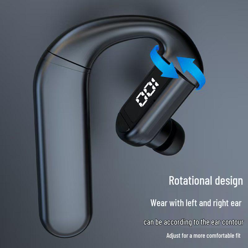 2026 Bluetooth Single Ear Wireless Earphone with Long Battery Life, Comfortable Over-Ear, Bone Conduction for Driving