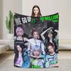 Kpop Babymonsters Group Blankets Velvet Spring/Autumn  Multi-function Lightweight Throw Blanket for Home Office Bedspreads
