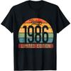 Vintage 1986 Limited Edition Summer TShirt Retro Style Birthday Gift Clothing Unisex Women Unisex Casual Daily Life Cotton Tops