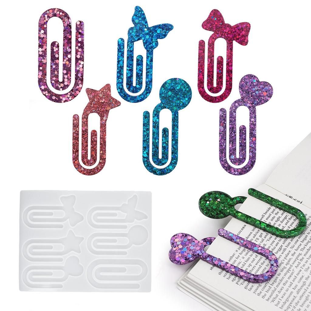 Earrings Molds Resin Craft Moulds Paper Clip Shape Pendant Molds Unique Keychain Molds Jewelry Making Accessories