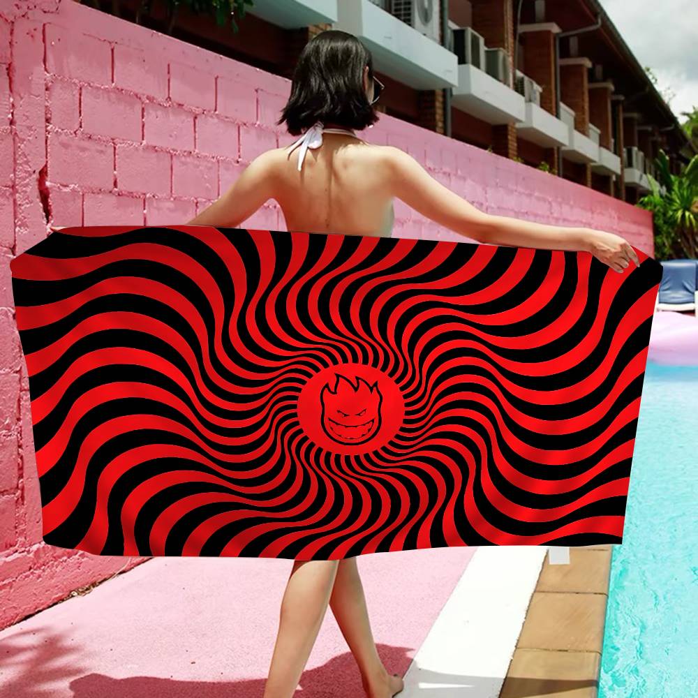 

S-Spitfire S-skateboard Microfiber Beach Towel Absorbent Quick Dry Soft Yoga Swimming Resort Mountain Climbing Towel W30*H60(CM)