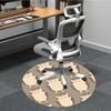 1PC Hedgehog Pattern Office Round Area Rug, Mat Suitable For Office, Under Office Chairs Bedroom Living Room Home Decor, Room Deco