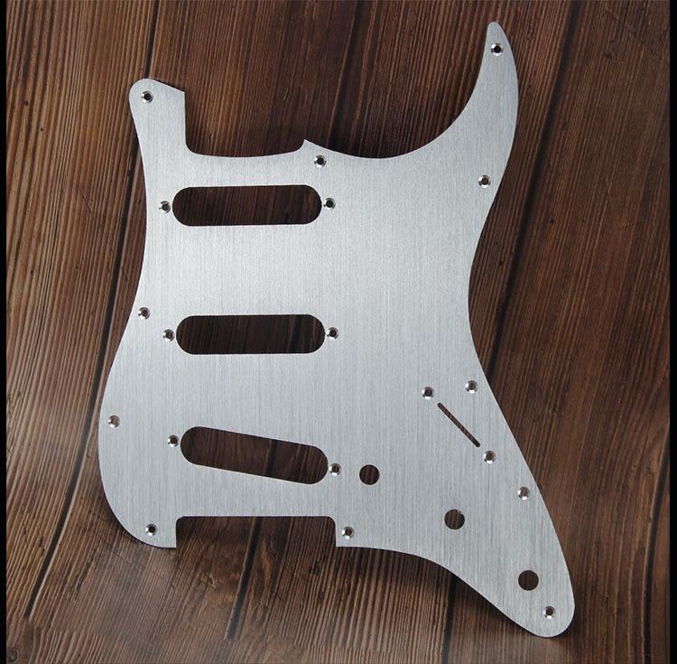 11-Hole SSS Aluminum Alloy Guitar Pickguard Panel Cover - Fits ST Electric Guitars