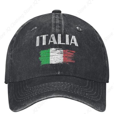 Boné de Baseball Vintage em Brim com Bandeira da Itália Souvenir da Itália Legal Nacional Esporte ao Ar Livre Chapéu Trucker Verão Homens Bonés de Baseball Retrô