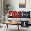 Navigation Compass Cushion Pillowcase Printed Polyester 45x45cm Throw Pillowcover Decorative Sofa Cushion Pillowslip Home Decor