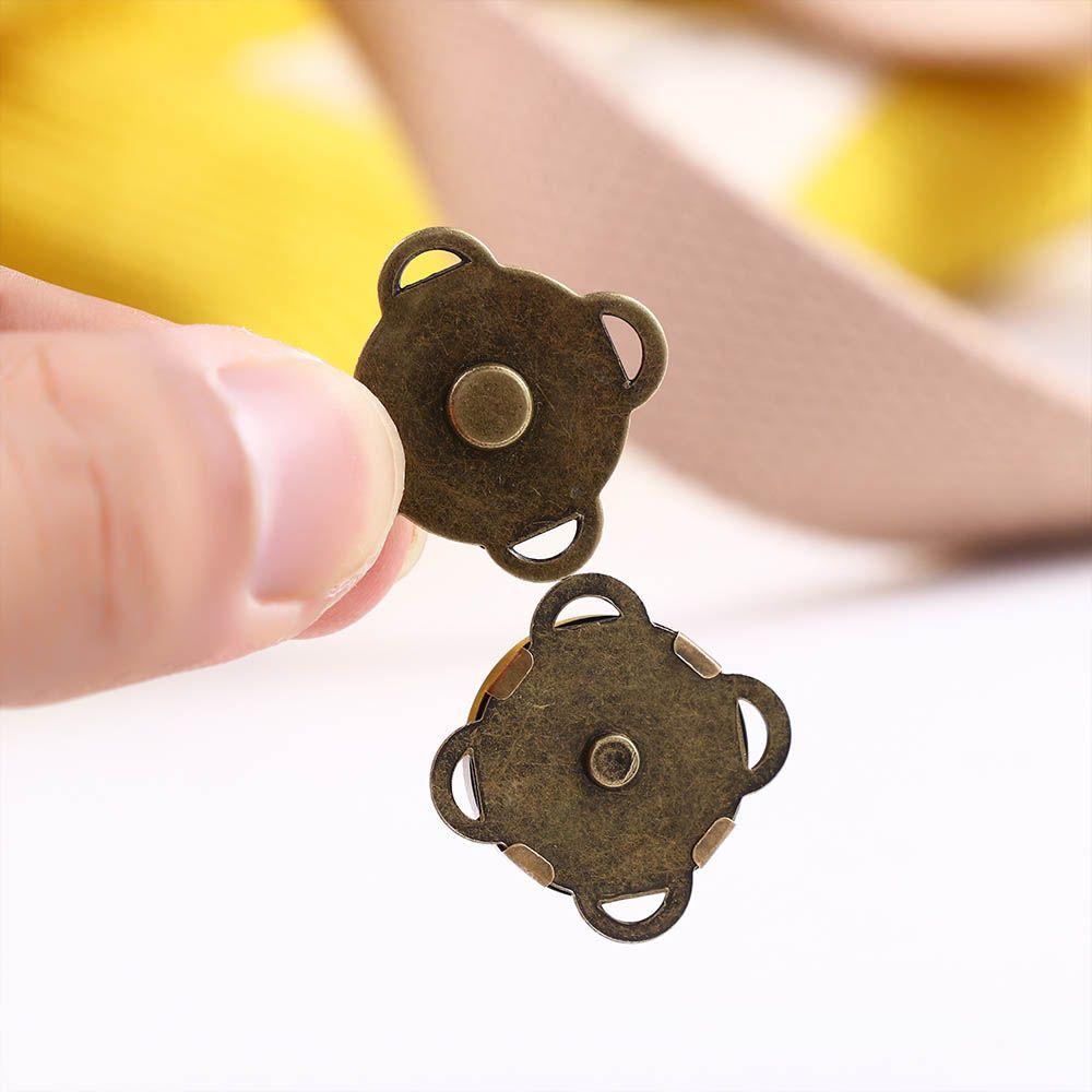 Silvery Bronze Plum Shape Craft Clasp Closures Metal DIY Accessories Snaps Adsorption Buckle Buttons