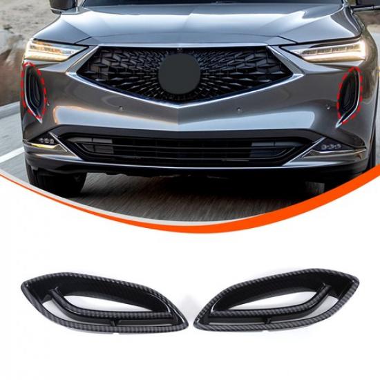 ABS Carbon Fiber Front Mesh Grill Molding Cover Trim For Acura MDX -2024