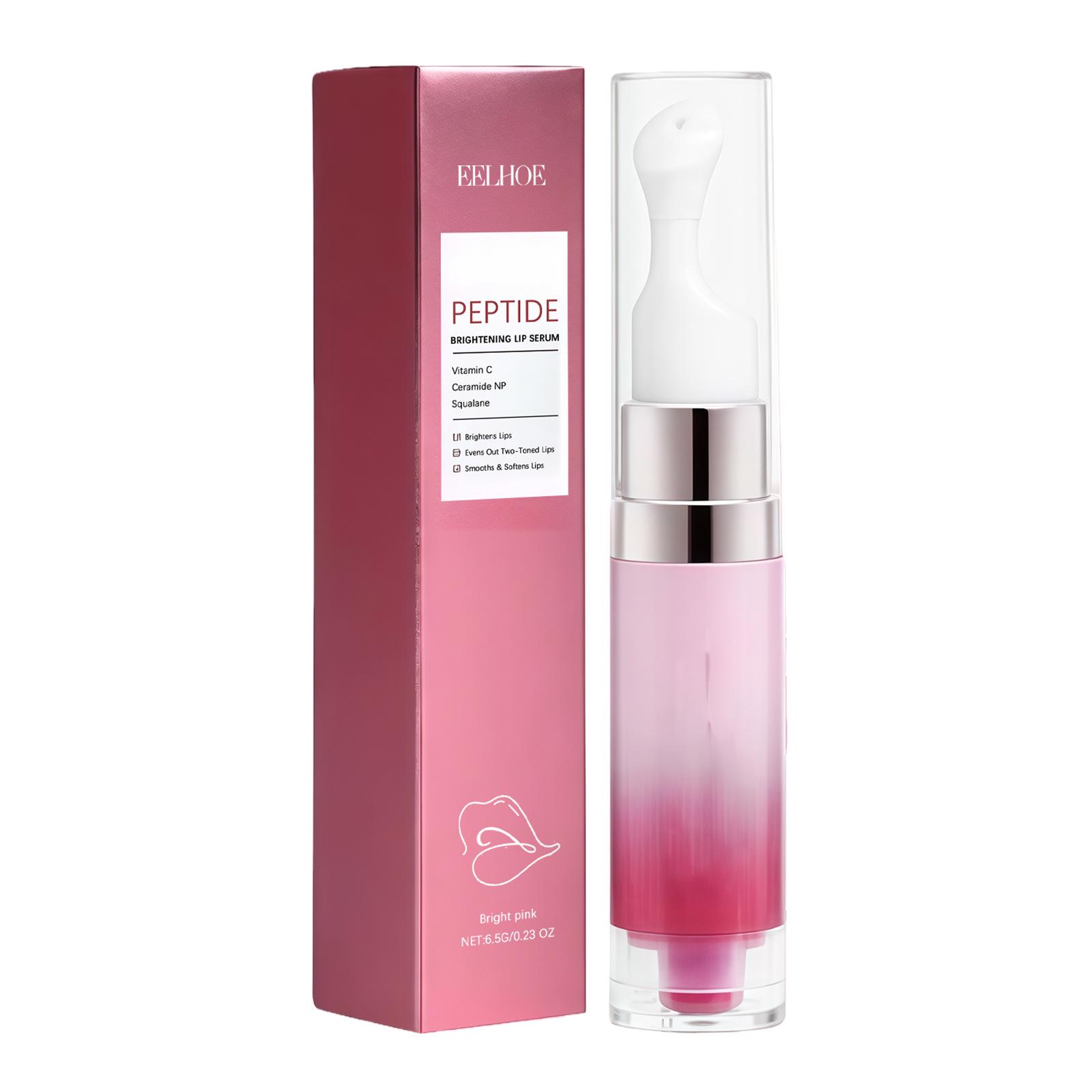 EELHOE Rose Pink Lip Serum: Brightening, Moisturizing, Non-Sticky, Natural Pink, Even Tone. 6.5g яркий розовый