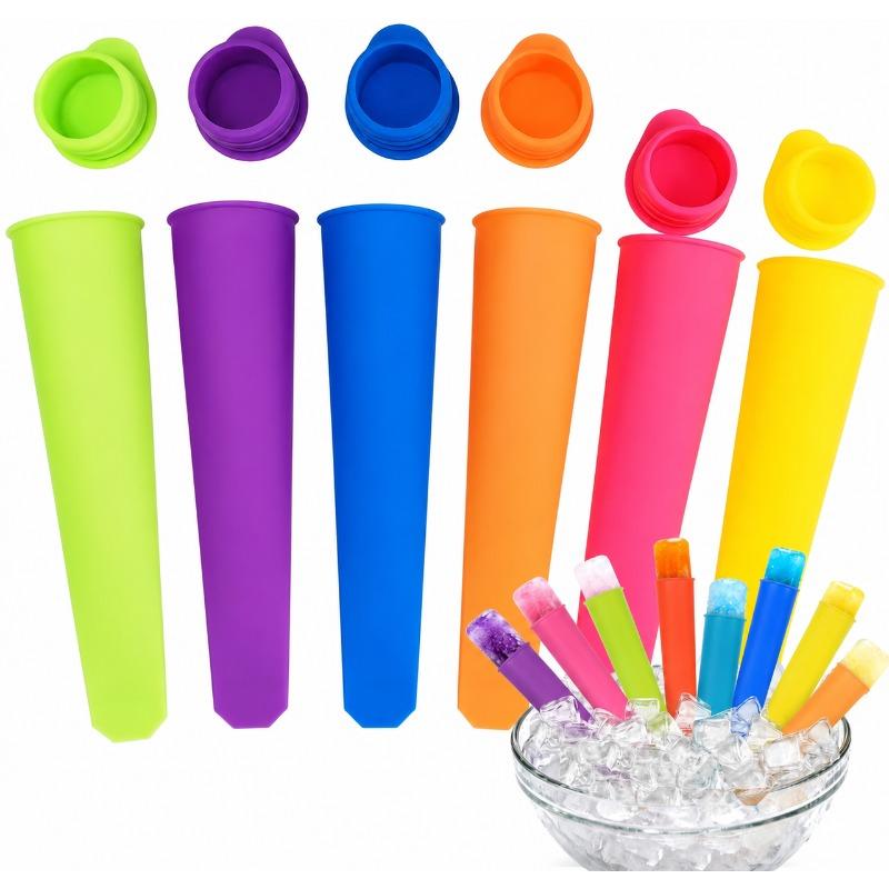 6Pcs Silicone Popsicle Mold Reusable Popsicle Mold Summer Popsicle Manufacturer Quickly Freezes Self-sealing Popsicle Tube