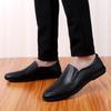 Men's Round Head Microfiber Casual Casual Single Shoes Foot Cover Breathable Rubber Flat Heel Single Shoes Men's Shoes