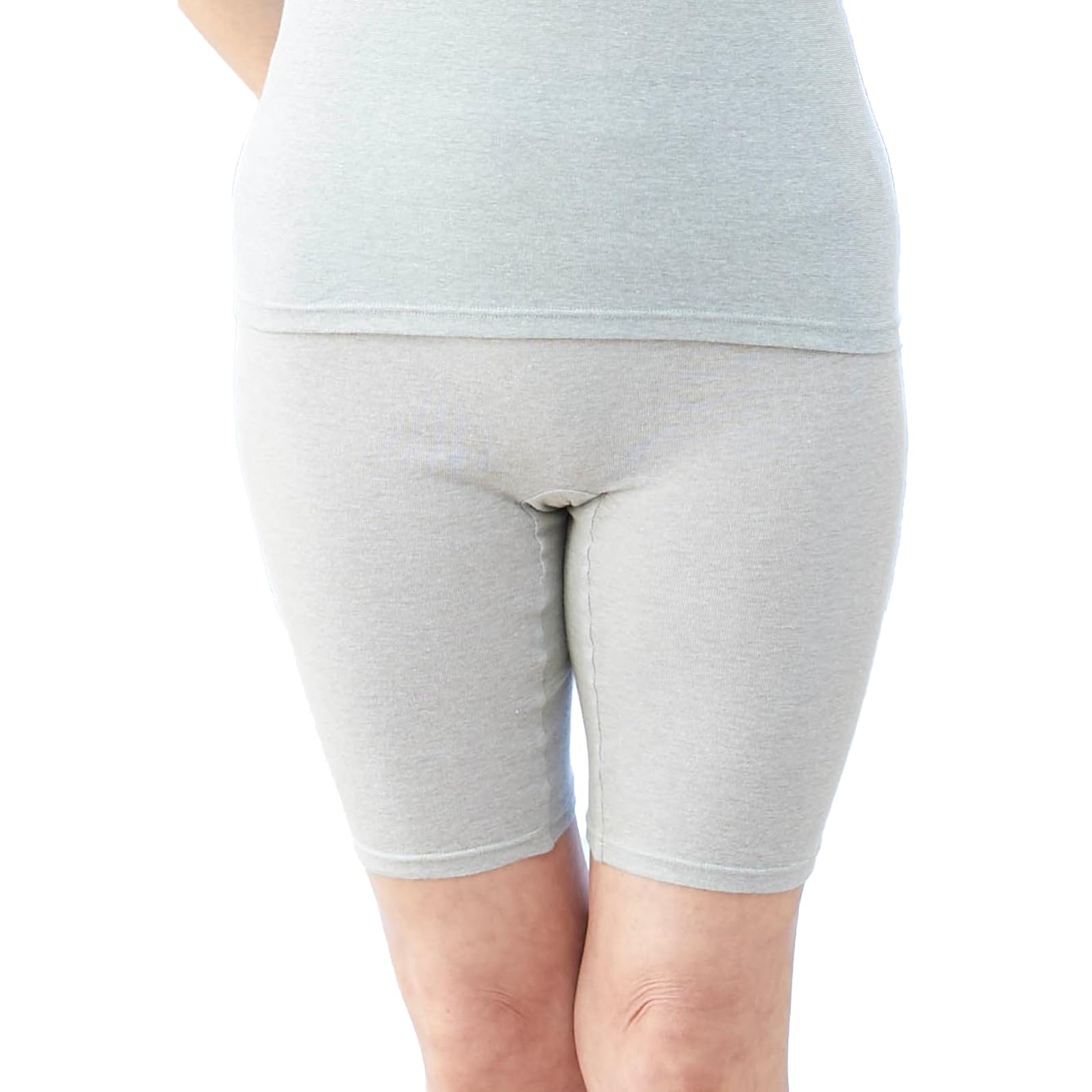 

BS Fine Hot Stone Standard Мягко согревает живот и остается комфортным в жару Сделано в LL BN1253 «Носимая ванна» Леггинсы до середины икр, Бедра, серый