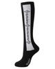 PEARLY GATES Women's High Socks (Logo Line Pattern) / Golf Socks / 053-6186112 010_Black FR