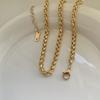 Stainless Steel Gold Plated Chain Necklaces | Dainty Figaro Link Twist Chain Chokers | Waterproof Hypoallergenic Jewelry for Wom