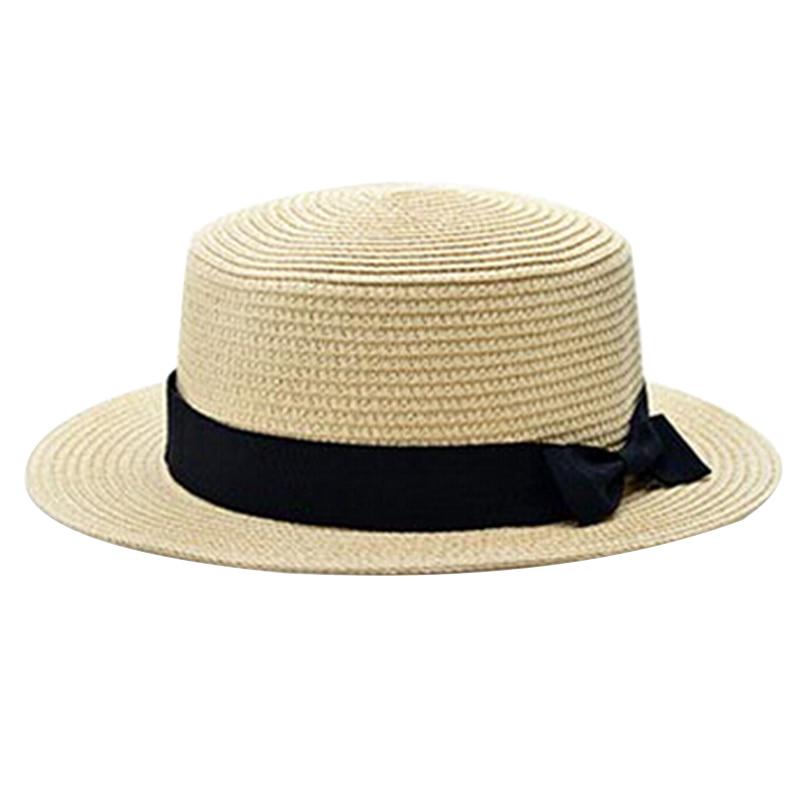 Beige New Fashion Flat Sun Hat Women's 