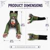Fantasma Rampicante Elettrico di Halloween Testa Calva Occhi Luminosi Zombie Rampicante Figura Realistica Mobile Stanza degli Enigmi Fantasma Rampicante