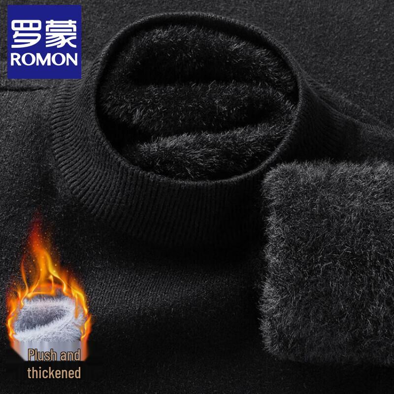 Men's Fleece-Lined Turtleneck Pullover Sweater
