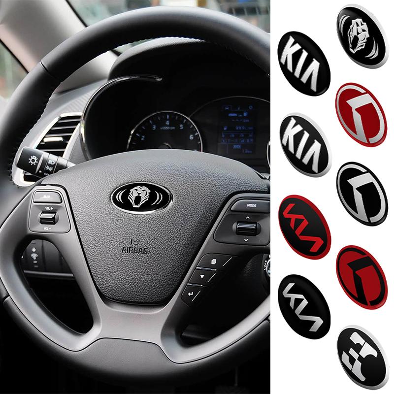 Car Interior Stickers Decoration Accessories Car Steering Wheel Center Sticker For Kia Sportage Optima K4 K Ceed Sorento Picant JK5