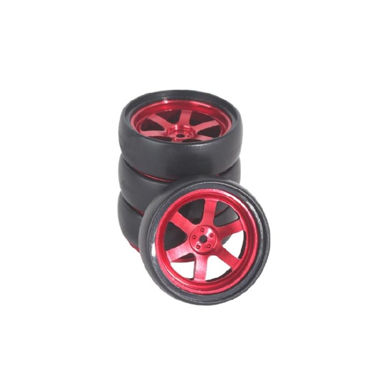 High Performances Remote Control Drift Car Tires 1/18 Wheel Tyre with Metal Hubs For Racing Experience Improvement