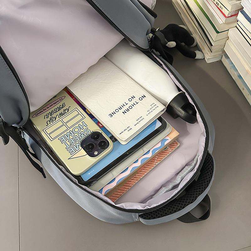 School bag new high-value retro fresh trendy cool niche design backpack couple lightweight travel backpack