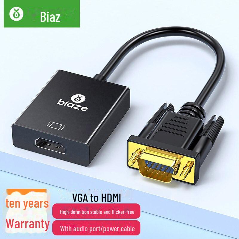 

Кабель-адаптер Biaz USB-C до VGA для мобільної проєкції VGA to HDMI-Classic (with audio and power supply)