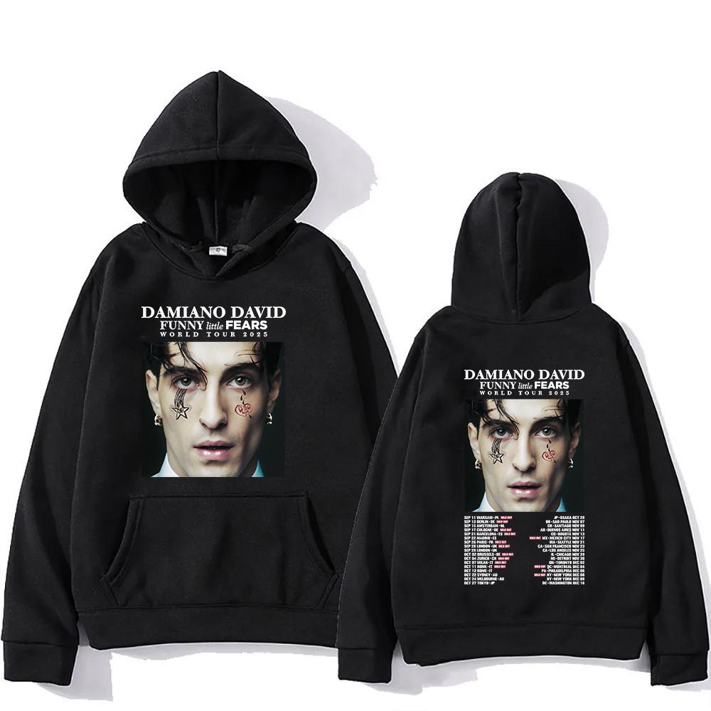 Damiano David World Tour 2025 Hoodie Funny Little Fears Men/women Hoodies Harajuku Aesthetic Winter Clothes Pullover Sweatshirt