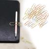 10pcs Stainless Steel Love Pen Clip Set - Multi-Color, Portable Pen Holder, Ideal for Office Use & Holiday Gifts
