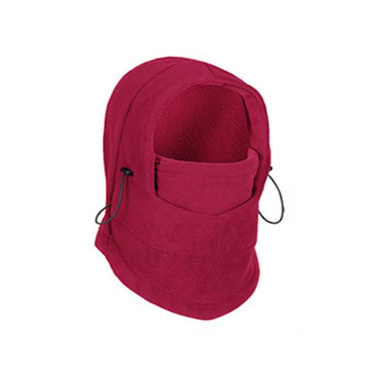 

Мужская и женская шапка с капюшоном, утеплитель для шеи, шарфы для пешего туризма, маска для велоспорта, лыжная ветрозащитная флисовая маска с капюшоном CS, утолщенная защитная теплая бордовый