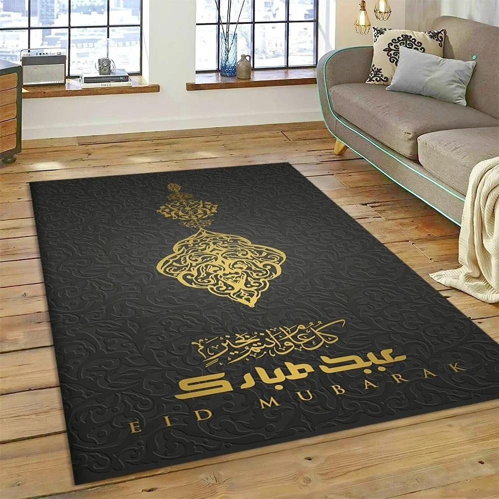 Muslimischer Islam Gebetsteppich zur Wohnzimmerdekoration Teppiche Zuhause Sofa Kaffeetisch Rutschfest Schlafzimmer Bettseite Bodenmatte Waschbar