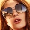 Women's Oversized Y2K Square Sunglasses - Fashionable European & American Style