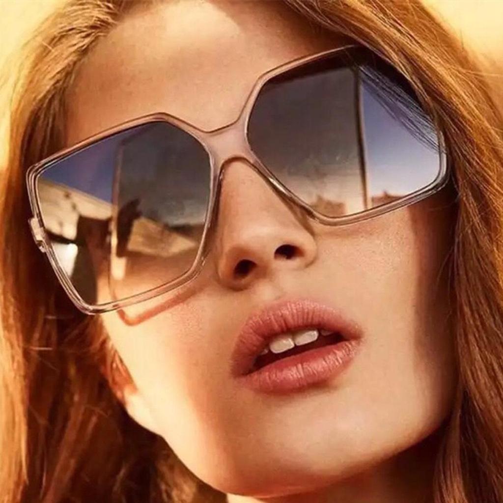 Women's Oversized Y2K Square Sunglasses - Fashionable European & American Style