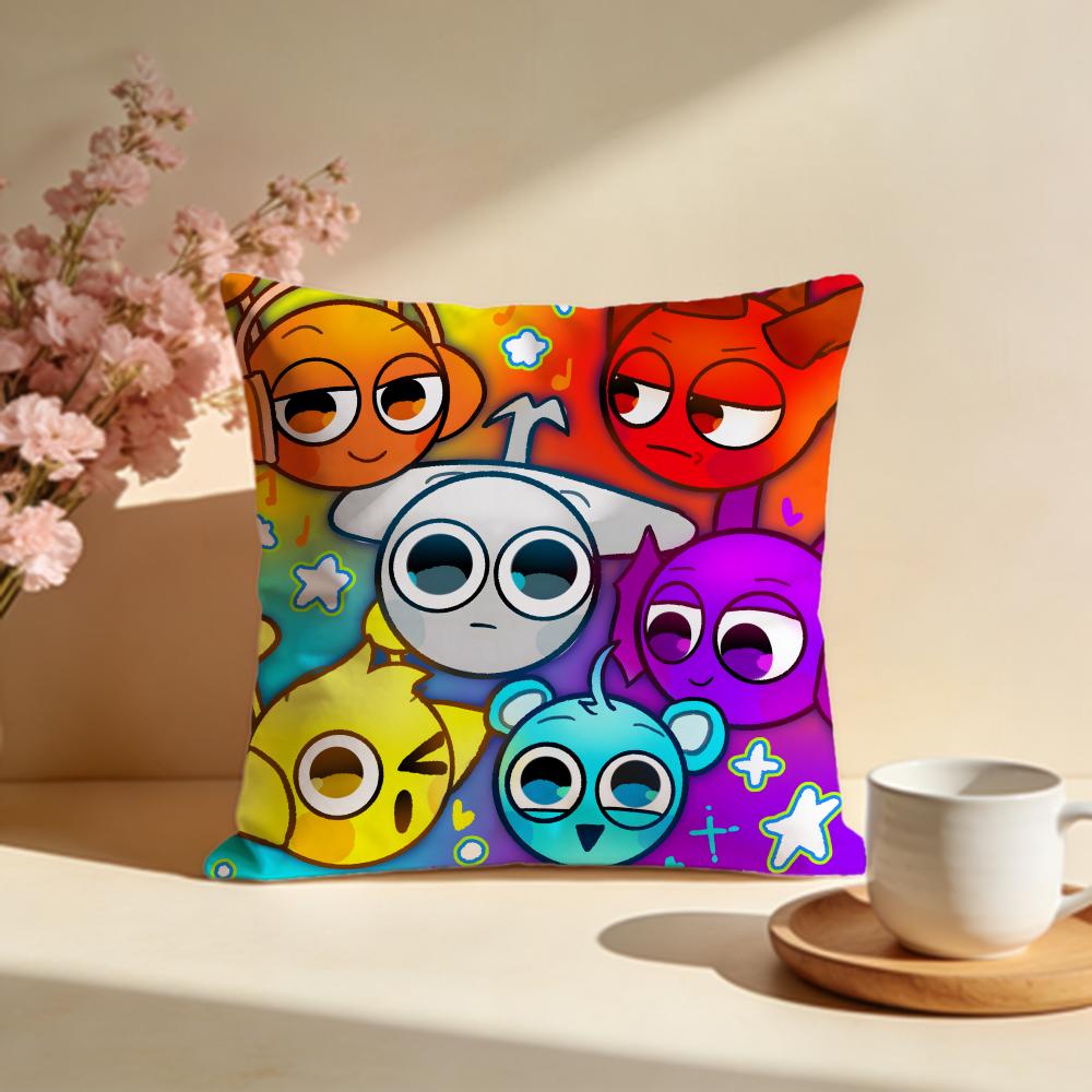 Fashion SSprunkiing Cushion Cover Stylish Washable Pillow Cover Ideal for Couch Bedroom Car Decoration