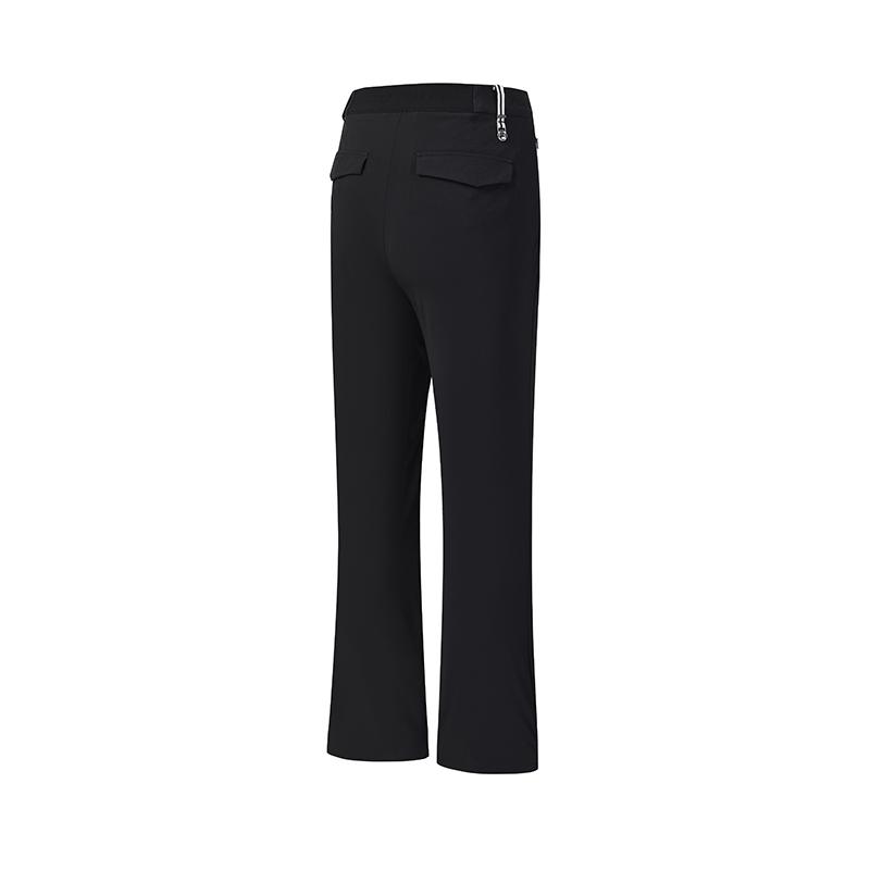 FILA Golf Series Fashion Simple Classic Comfortable Versatile Sports Golf Micro Flare Knitted Casual Pants Women pants Deep-Black A11W625804FBK