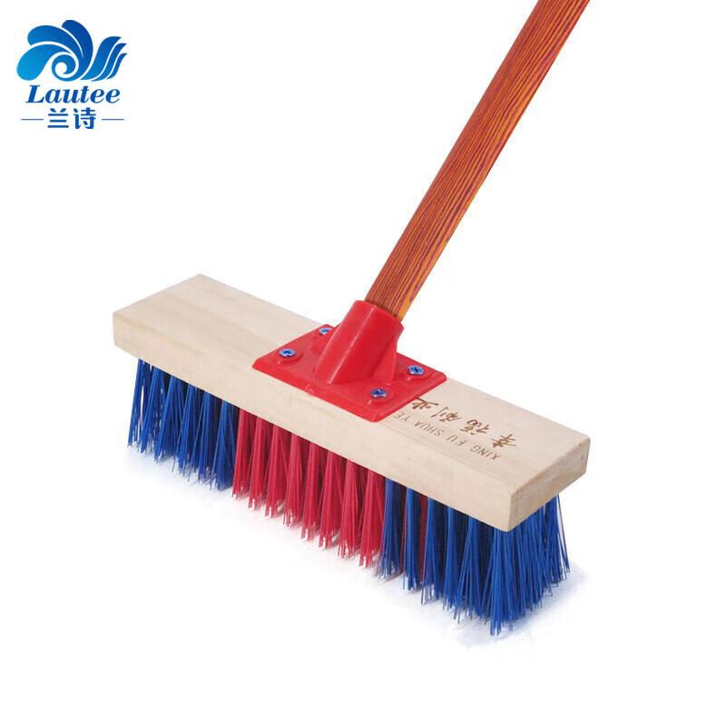 Lanshi DS003 25cm Long Handle Hard Bristle Floor Cleaning Brush (2-Pack)
