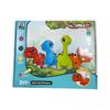 New DIY Magnetic Assembly Dinosaur Toy, Realistic Model with Lights & Music, Transformable STEM Gift for Boys