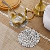 1pc Cocktail Coasters, Round Rose Hollow Coasters, Washable, Easy To Clean, Non-Slip, Heat-Resistant Suitable For Dining Table Decor, Home Decor