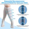 1Pair Anti Embolism Stockings,15-21 Mmhg,Ted Hose White Compression Socks,Knee High Medical Compression Socks For Swelling