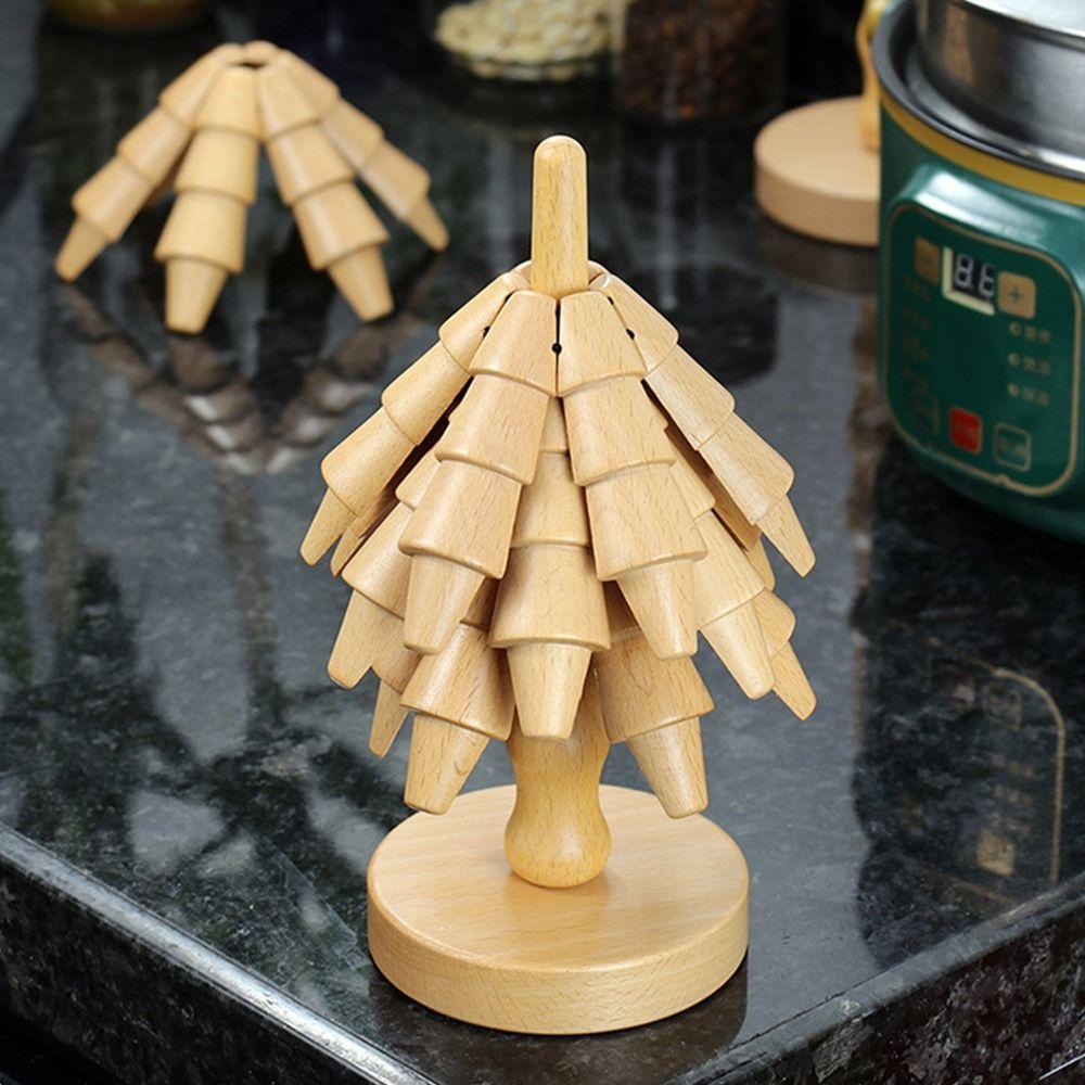 Christmas Tree Shaped Tree Shaped Trivet Set Creative Insulation Mat Kitchen Placemat  Bowl