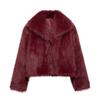 Kaslead New Arrival Women's Clothing Fashion Style Stylish Simple and Versatile Loose Temperament Furry Coat