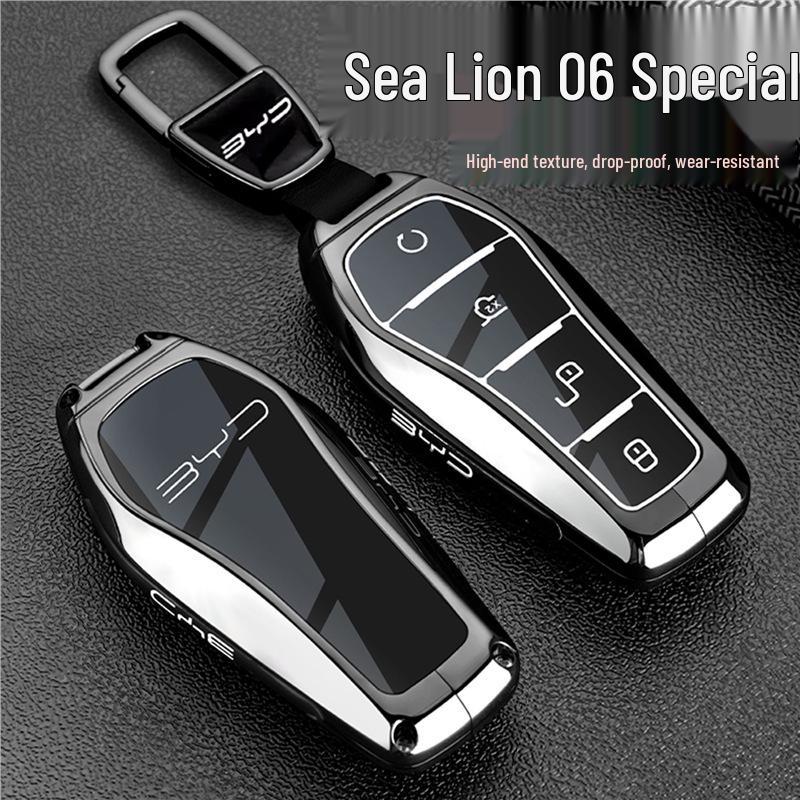 Étui pour clé BYD Sea Lion 06: Boucle Coque Métallique pour Modèles 06dmi & 06ev