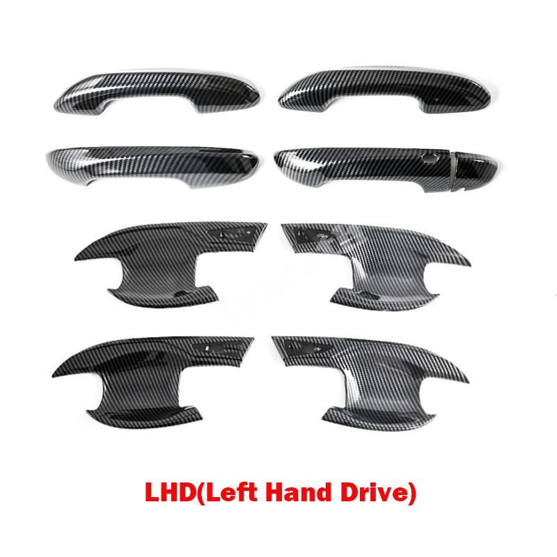 LHD RHD For MG3 Hybrid 2024 2025 ABS Carbon Fiber Black Car Door Handle Cover door bowl catch Protector Styling Auto Accessories