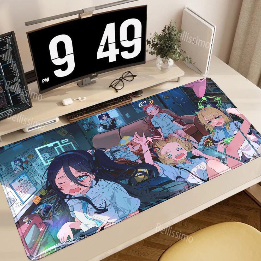 Anime Large mouse pad Gamer Albedo Anime Girls Rubber Mat mausepad Gaming Laptops Pc Accessories Deskmat mousepad Mats Keyboard