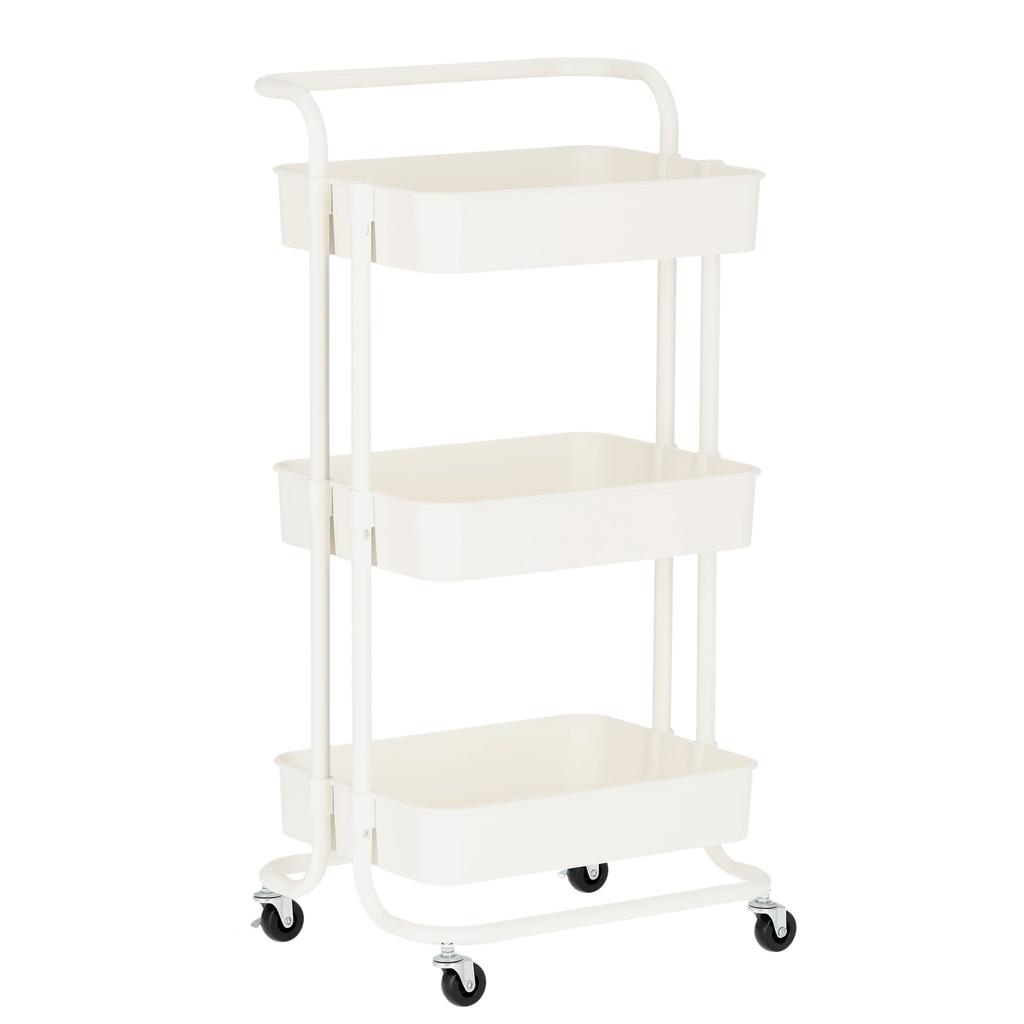 Hairdressing Trolley Cosmetic Spa For Salon Shelves Mobile Shelf On Wheels For Salon White