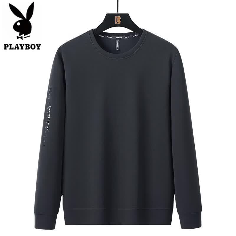 PLAYBOY Men's Crew Neck Long Sleeve Casual Sweatshirt